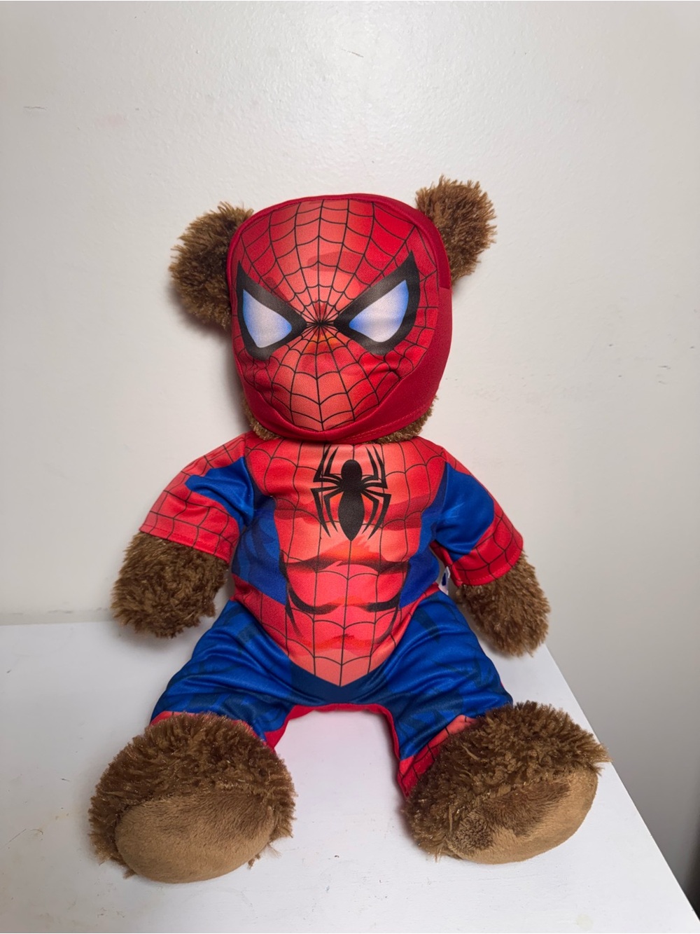 Build-A-Bear Workshop Marvel Spider-Man Plush Bear w/ Costume, With Clothes